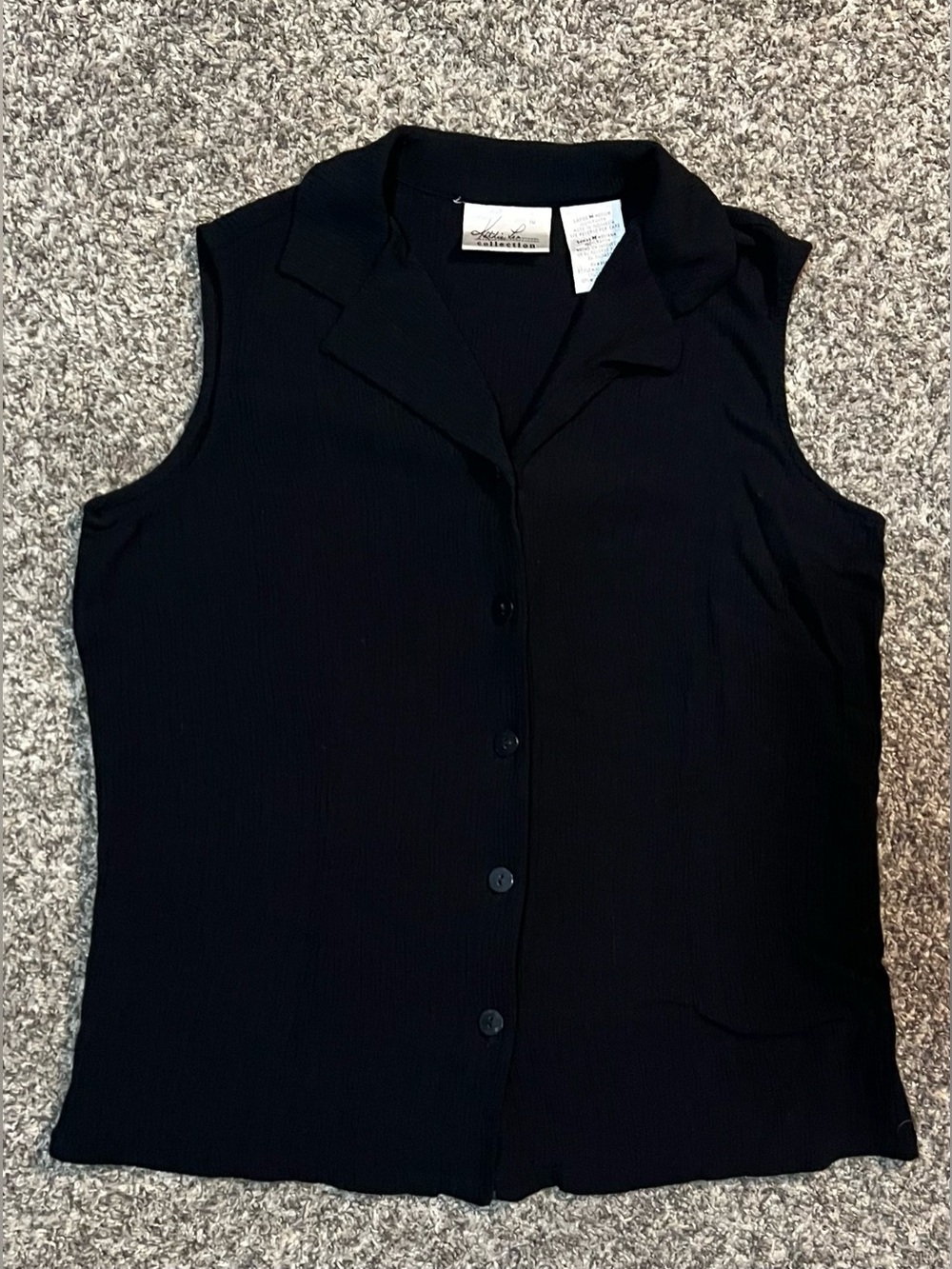Kathie Lee Collection Women’s Sleeveless Button Up Collared V-Neck Top! Size M. - Picture 10 of 10